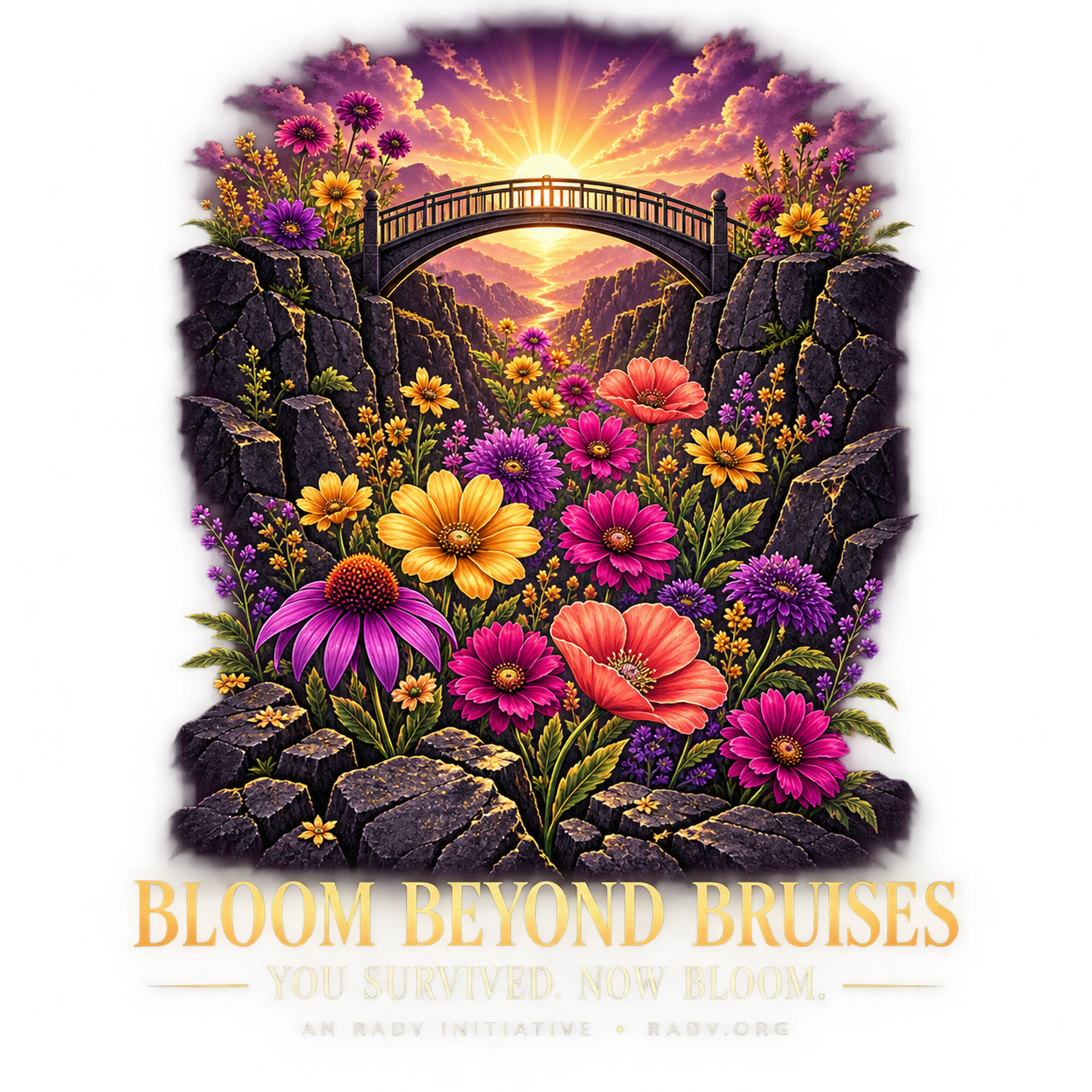 Bloom Beyond Bruises Pet Bandana artwork