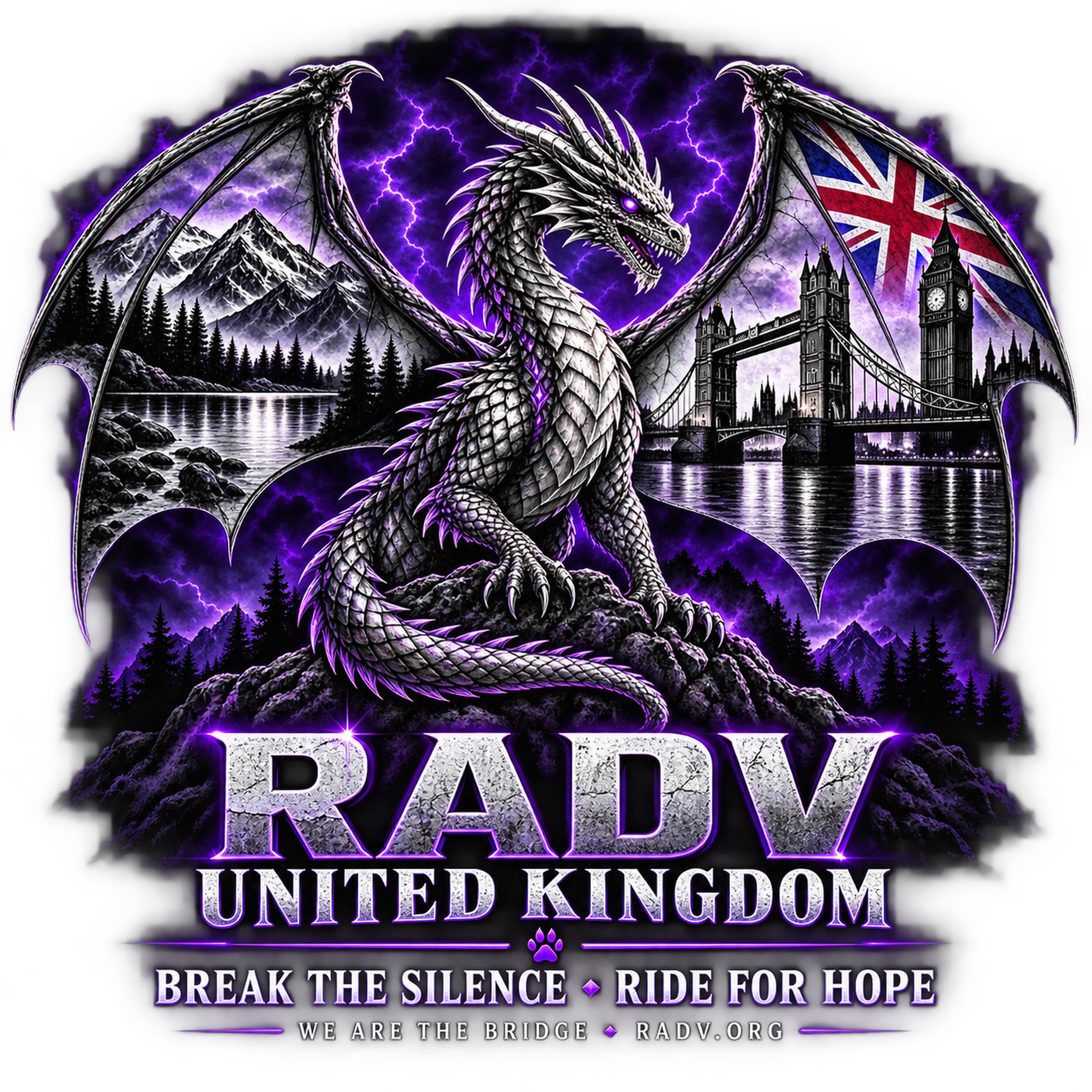 RADV UK Dragon Pet Bandana artwork